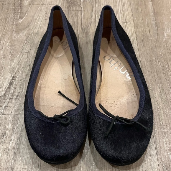Bare Anthology Shoes - Anthology Everyday Antho Pony Ballet Flats 7 Navy #8857 Handmade